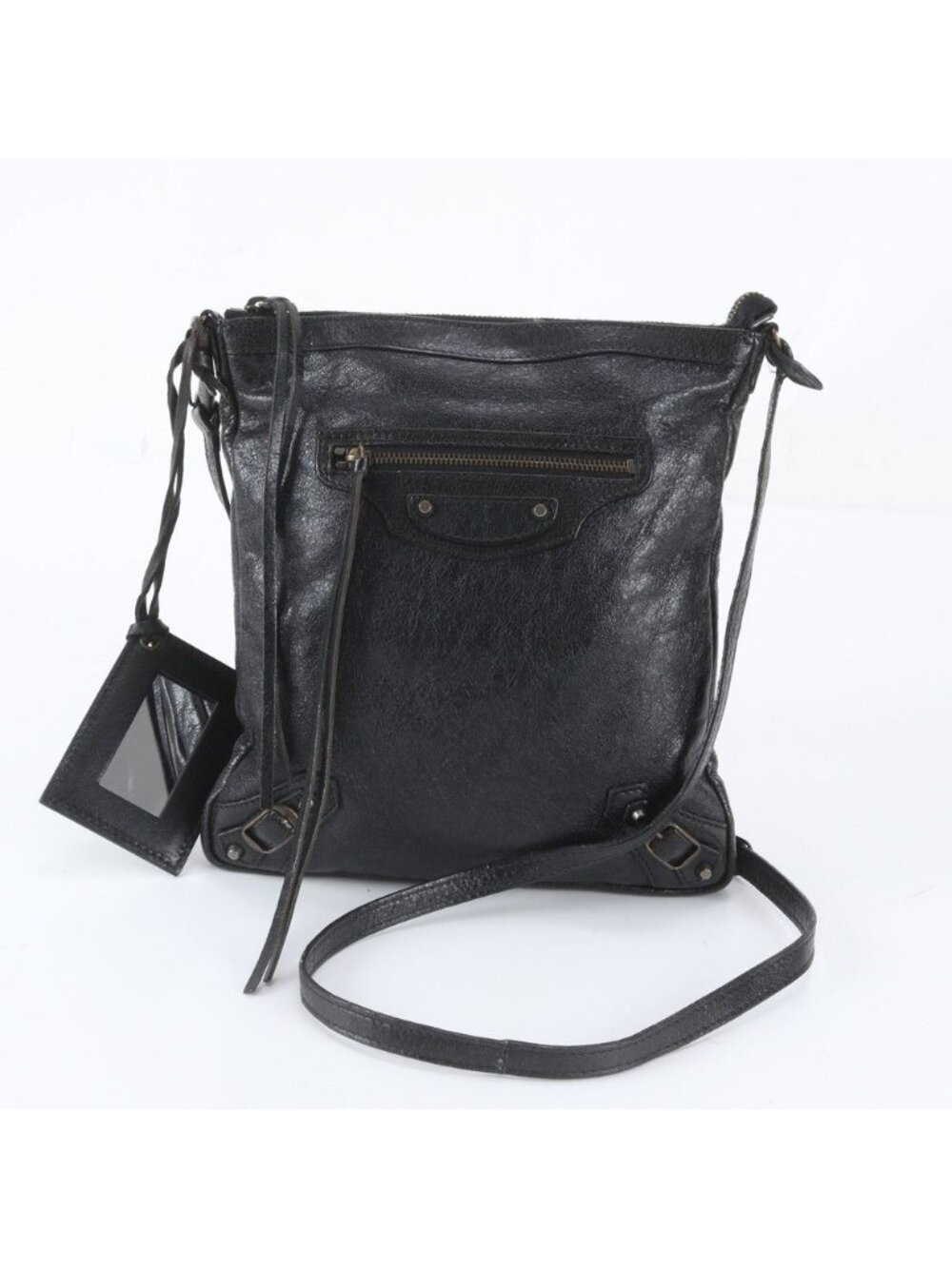 Balenciaga Classic Leather Shoulder Bag Crossbody Black